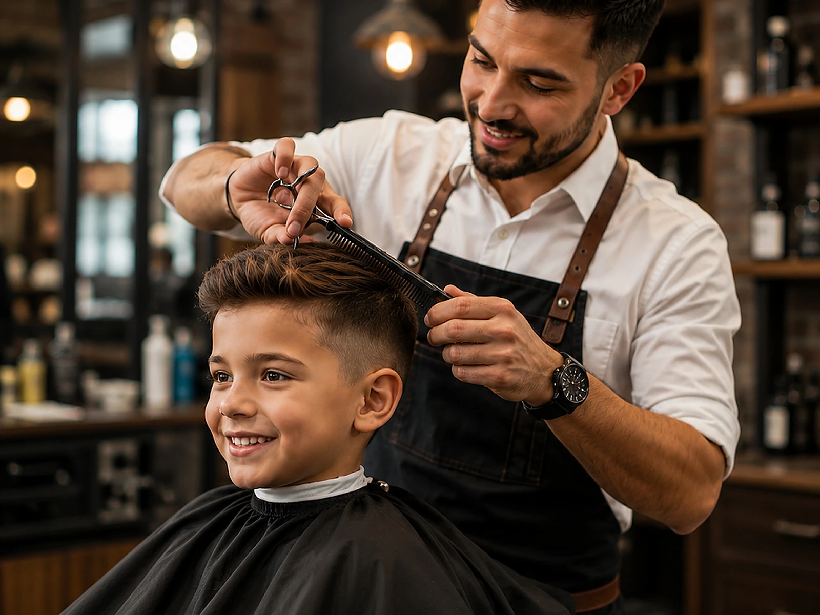 Kid-friendly haircut service at Fresh Kids Cut and Barber in Arlington Virginia